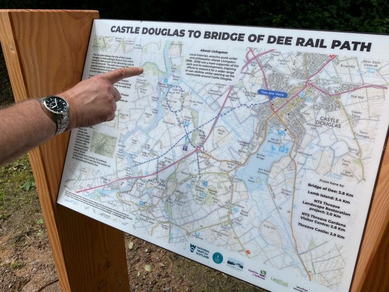 Interpretation Panel installed on the Castle Douglas to Threave footpath