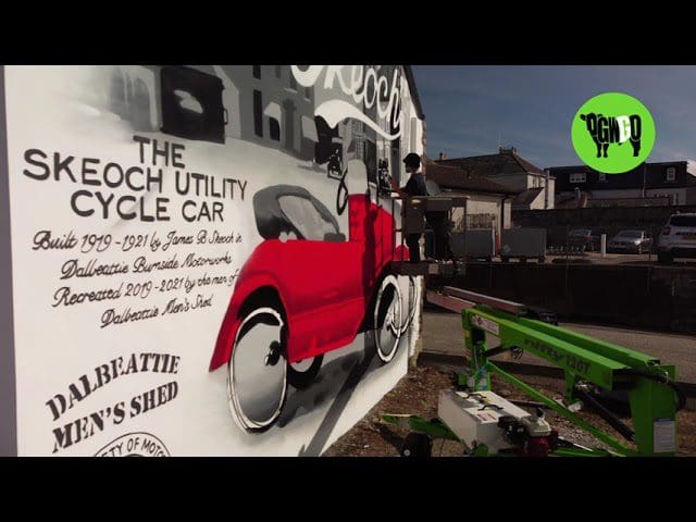 A Mural To Commemorate James B Skeoch’s Utility Cycle Car Has Been Commissioned In Dalbeattie