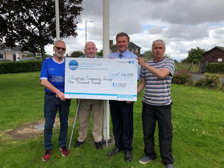 Cunninghame Housing Association Presents £1,000 Cheque To Eastriggs Community Group