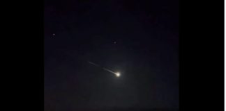 LARGE FIRE BALL SPOTTED BY HUNDREDS LAST NIGHT BELEIVED TO BE SPACE DEBRIS
