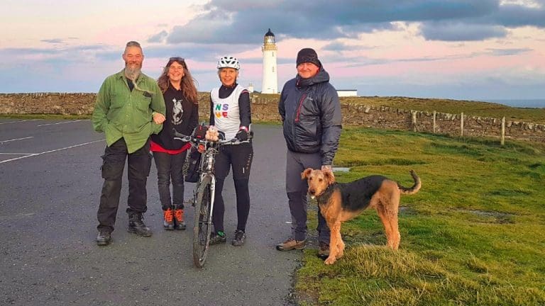 Cyclist Reaches Mull Of Galloway On CSA Awareness Ride