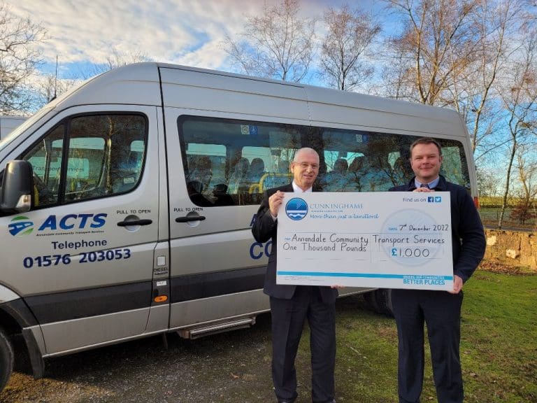 Cunninghame Housing Association Donates £1,000 to Annandale Community Transport Services