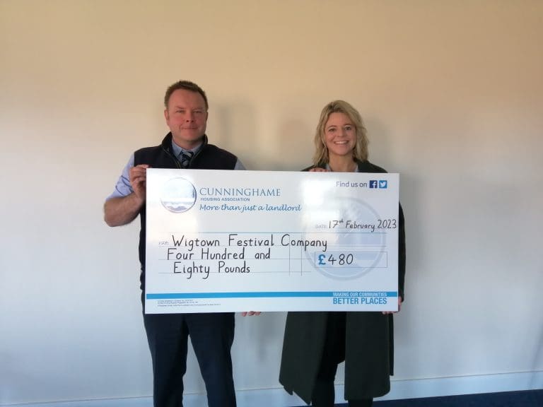 Cunninghame Housing Association Supports Wigtown Festival Company With £480 Donation