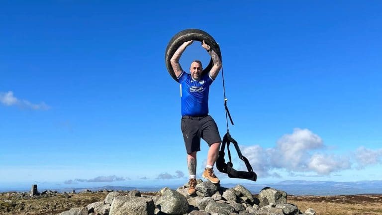 Dumfries Man Richie Nicoll Hauls SUV Tyre Up Criffel Five Times To Support QOS Charity
