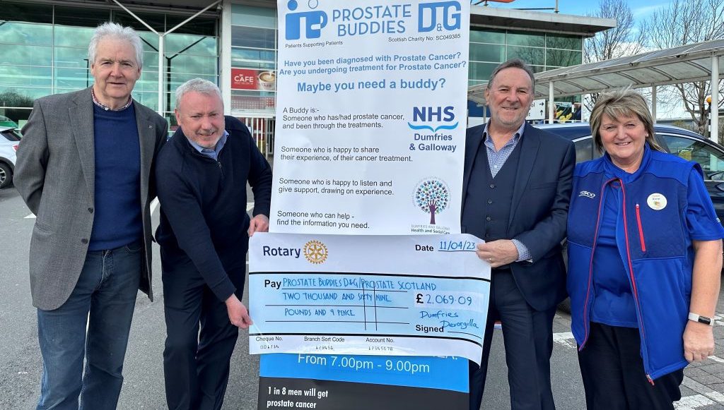 DUMFRIES ROTARY RAISE OVER £2000 FOR PROSTATE CHARITIES
