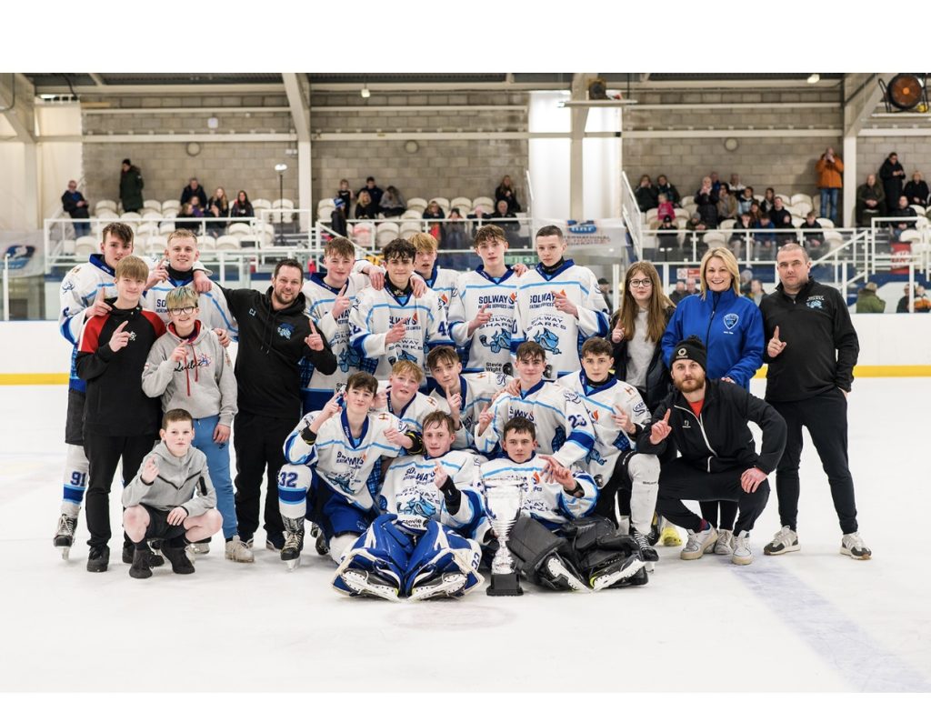 Solway Sharks U16’s 2022/23 League and Cup Champions.