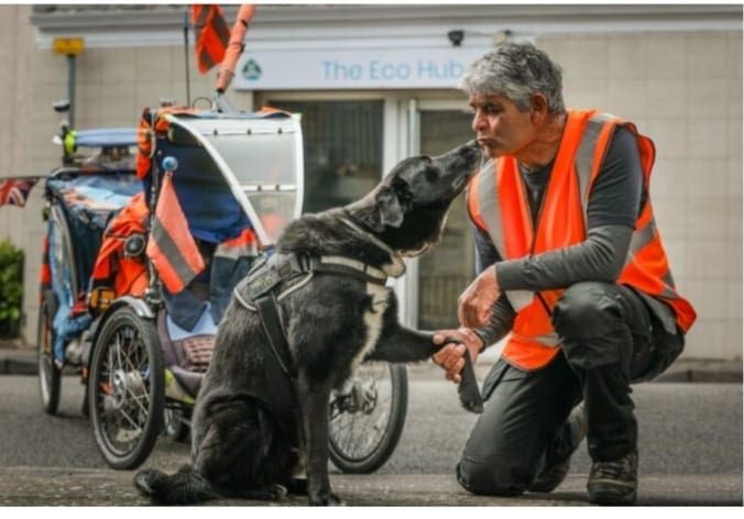 One Man and His Dog Environmental Campaigners Travel Through Dumfries and Galloway