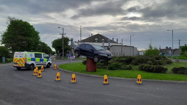 Police Probe Mystery Of Stolen Car Found On A Pillar At Annan