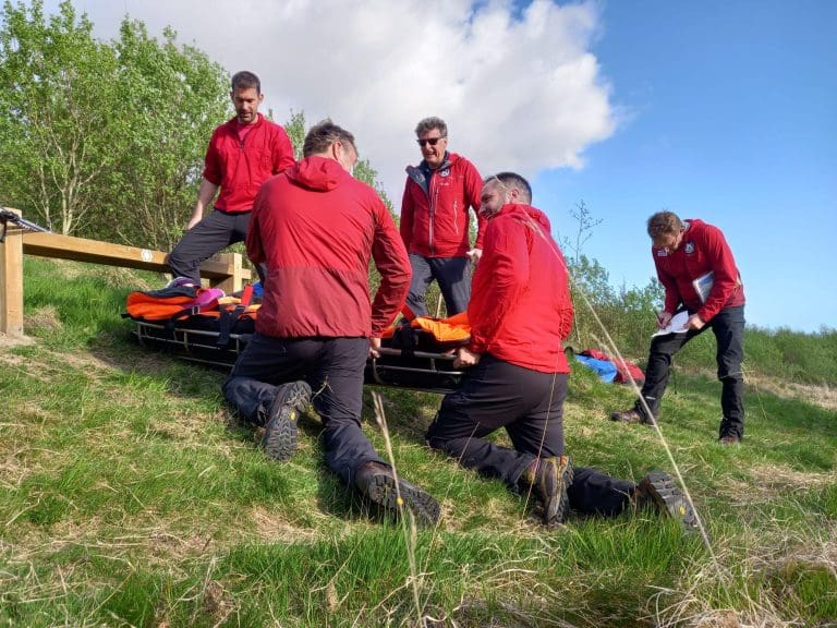 INJURED WALKER RESCUED ON THE ANNANDALE WAY