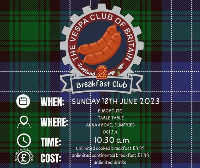 The Vespa Club of Britain To Gather At Dumfries This Sunday