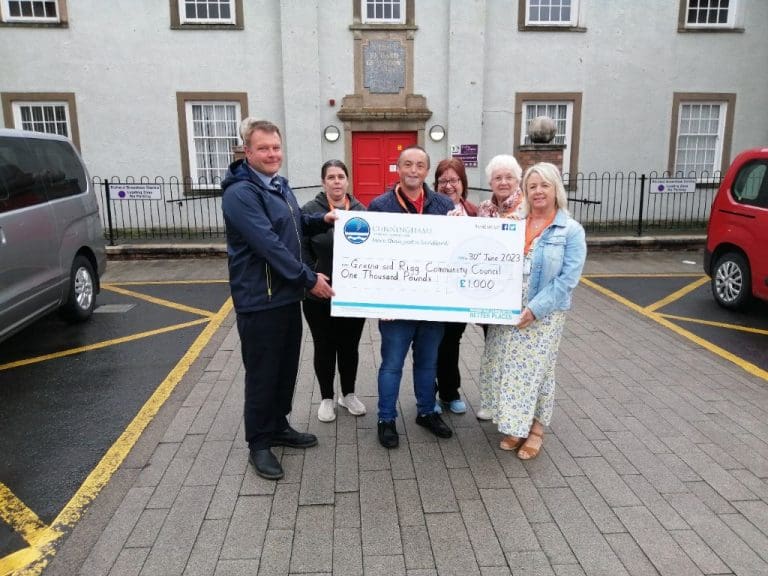 Cunninghame Housing Association Supports Gretna and Rigg Community Council with £1,000 Cheque Presentation