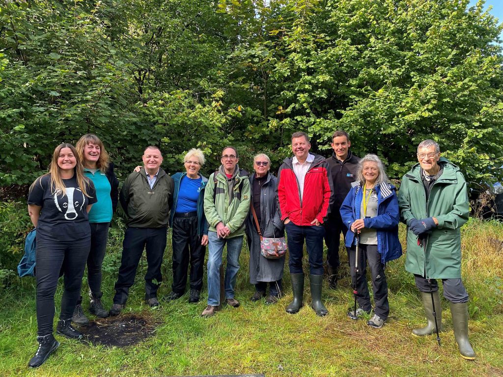 10 YEARS OF NATURE CHAMPION INITIATIVE WITH VISIT TO WOOD OF CREE WITH STAFF AND VOLUNTEERS FROM SCOTTISH BADGERS