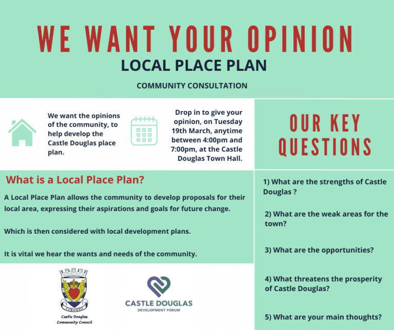HAVE YOUR SAY ABOUT CASTLE DOUGLAS LOCAL PLACE PLAN