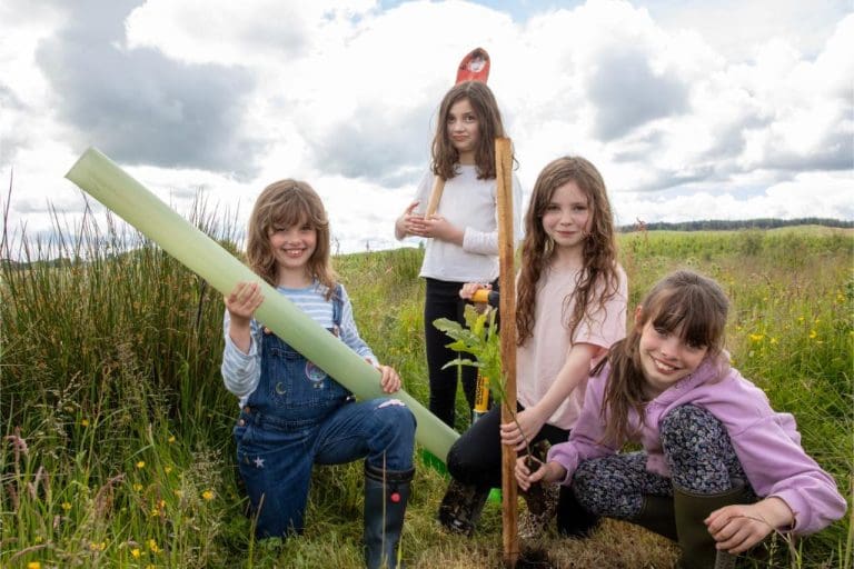 Glaisters Bridge Community Woodland Site Celebrates Arrival of Paths and Trees