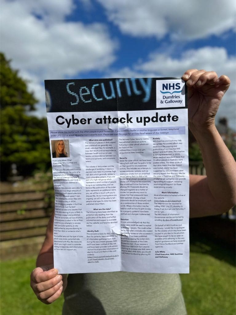 NHS DG Posts Cyber Safety Leaflet To Every Household in D&G