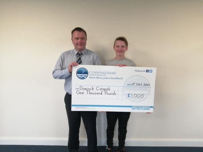 Cunninghame Housing Association Continues 3 Year Sponsorship for Dumfries Tennis Star