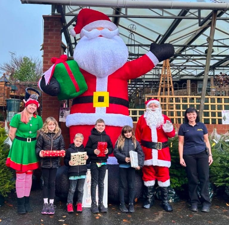 Santa Brings Holiday Cheer to Children from Dumfries & Galloway National Deaf Children’s Society at Heathhall Garden Centre
