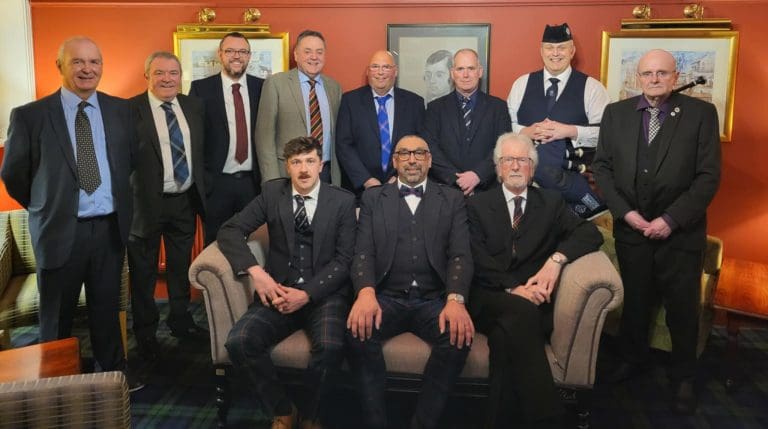 STANDING OVATION FOR GEORGE AT SELKIRK BURNS NIGHT