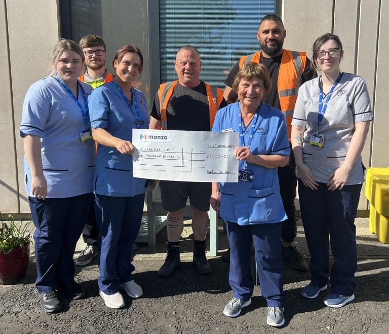 Dumfries Car Wash Raises £1,000 for Alexandra Unit