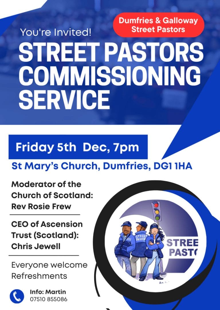 Street Pastors are launching in Dumfries and Galloway on 05.12.25