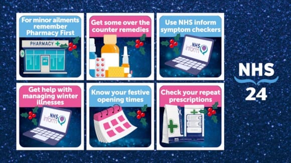 NHS 24 staff share their top tips for staying well this festive season