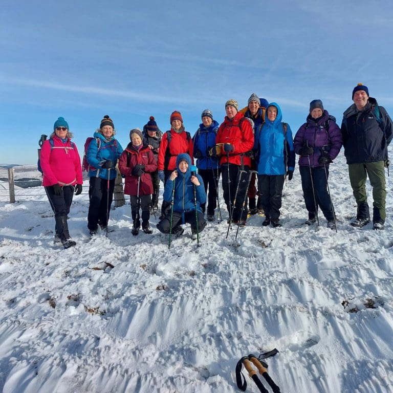 Snowy Adventure for Dumfries and District Ramblers In Moffat