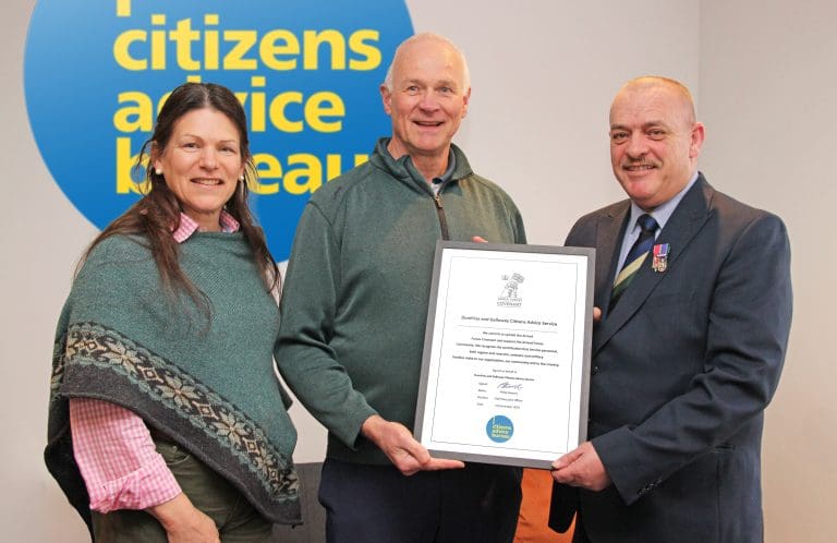 Dumfries and Galloway Citizens Advice Service Show Support for Veterans