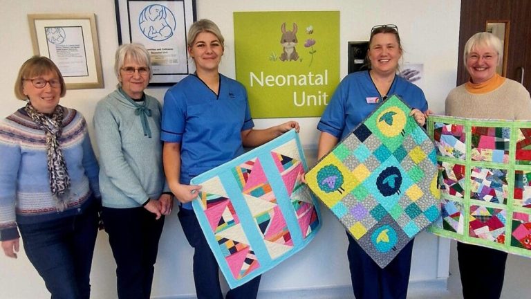 Handmade Blankets Donated to Dumfries Neonatal Unit by Local Quilters