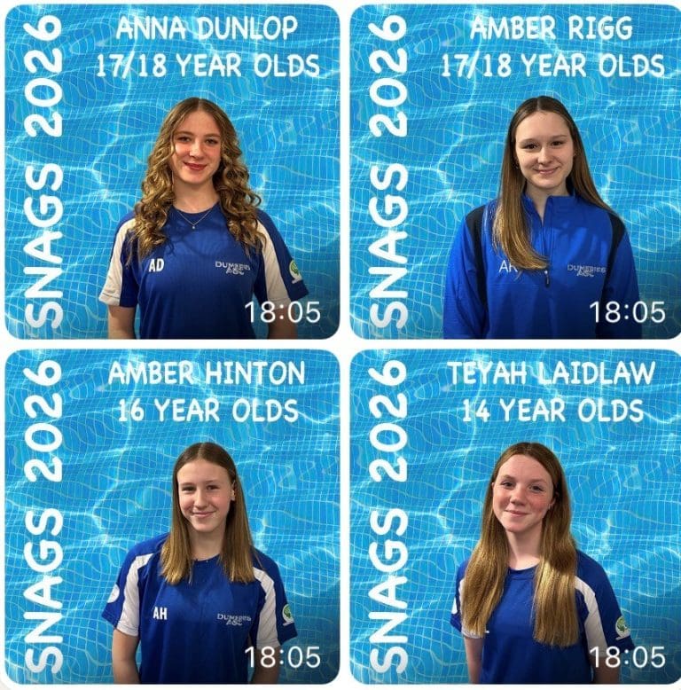 Dumfries Amateur Swimming Club Make a Splash at Scottish National Age Group Swimming Championships.