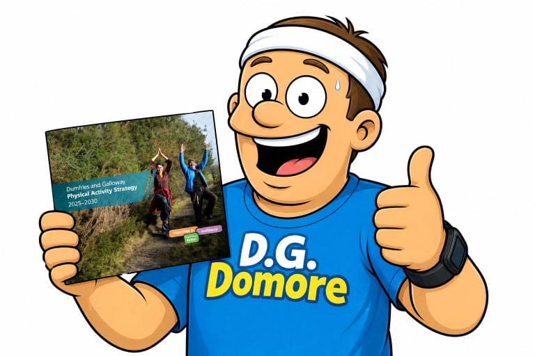 Cartoon character DG Domore leads campaign for a more active region